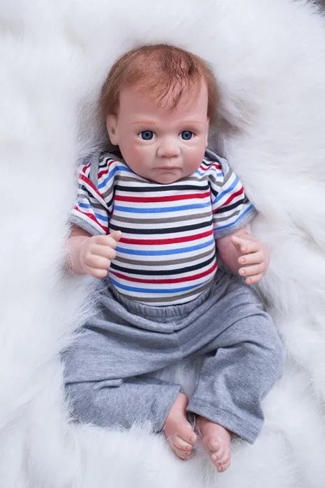 

Bebes reborn menino, 20 "50 см, настоящая кукла для маленького мальчика, силиконовая кукла для новорожденного ребенка, хлопковое боди, подарок для ребен...
