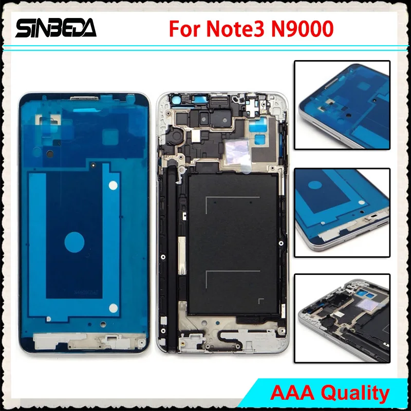 Sinbeda LCD передняя рамка Корпус для Samsung Galaxy Note 3 N9000 N9002 N900A средняя Сменные Лицевые