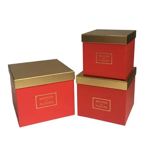 3 шт./компл. золотистая цветная квадратная упаковочная коробка для цветов, Рождественская Подарочная коробка на День Благодарения, Подарочная коробка на День святого Валентина, новый дизайн 2022
