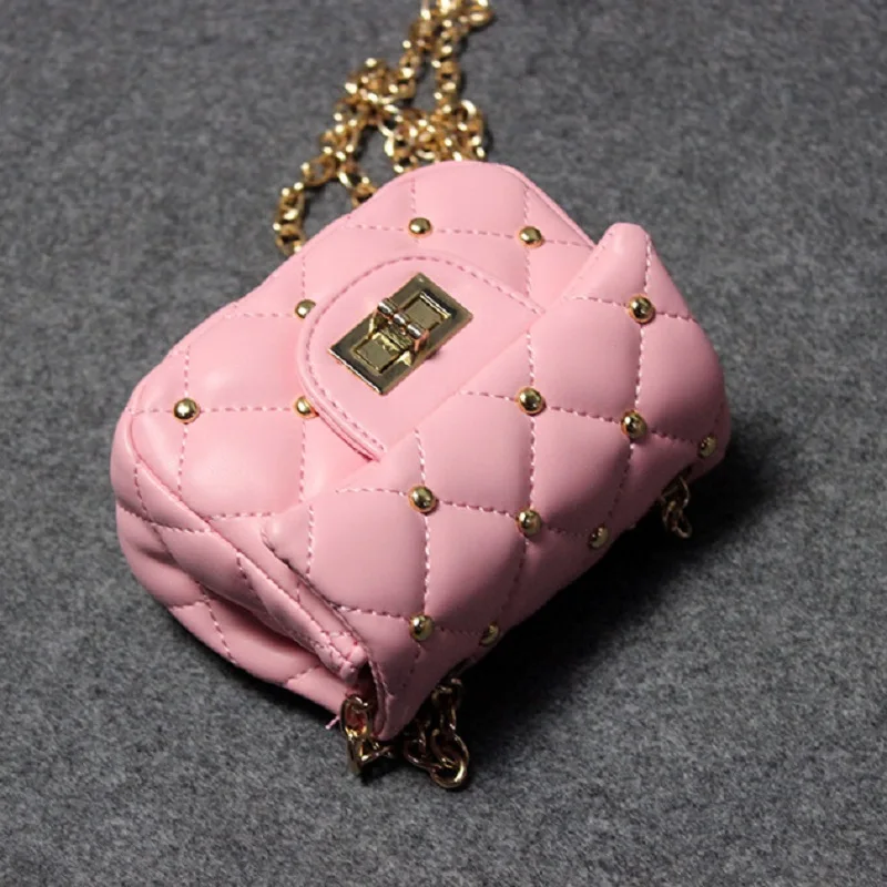 Сумка принцессы из искусственной кожи с заклепками детская школьная сумка