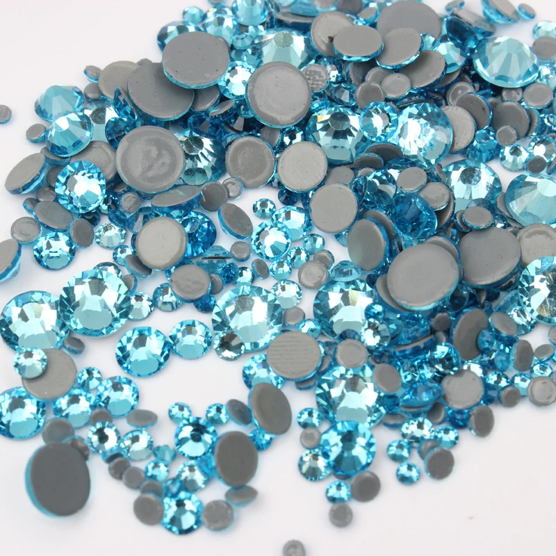 Высококачественные прозрачные стразы с горячей фиксацией разноцветные и камни