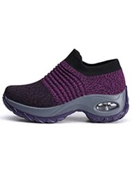 purple JIANBUDAN/дышащие легкие женские кроссовки; Новинка года; пляжная обувь с трикотажной сеткой; Повседневная Удобная обувь для фитнеса; Размеры 35-42 - Цвет: purple