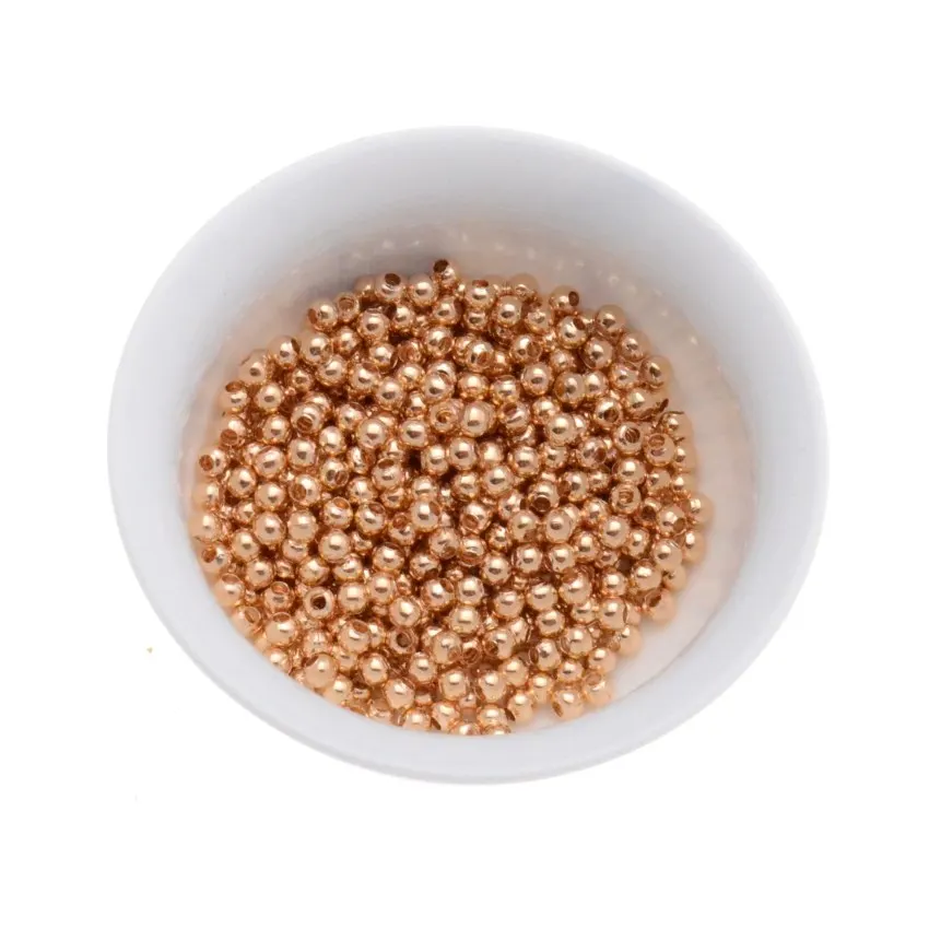 Украшения для ювелирных изделий Diy 3мм 4мм 5мм золотые/медные/бронзовые металлические бусины гладкий шар для изготовления.