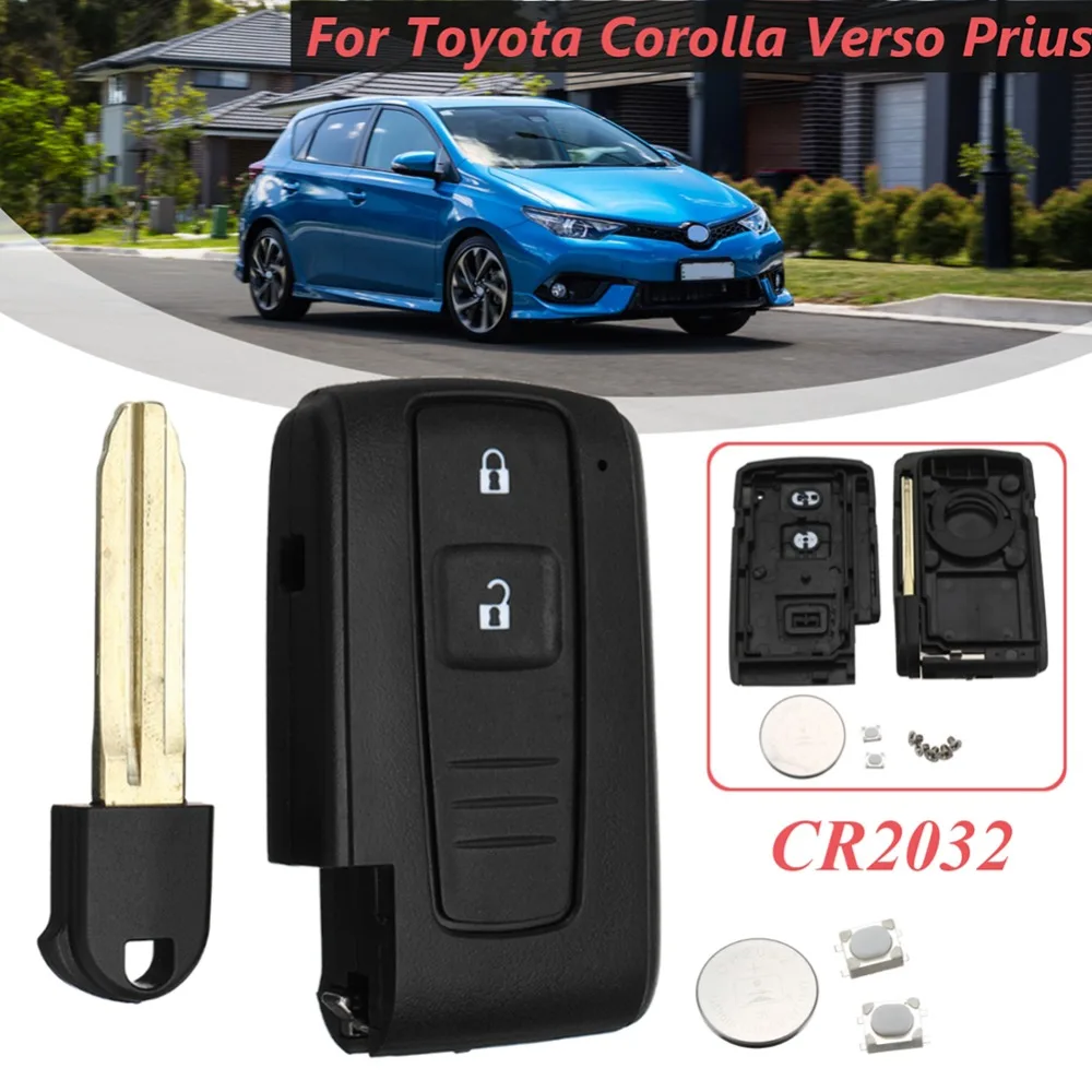 Чехол для ключа с 2 кнопками Toyota Prius 2004 2009 Corolla Verso Camry|Заготовки ключей| |
