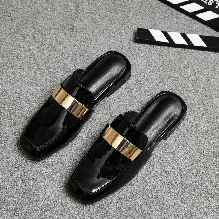 Известный бренд металлические декоративные тапочки/женские модные ботинки