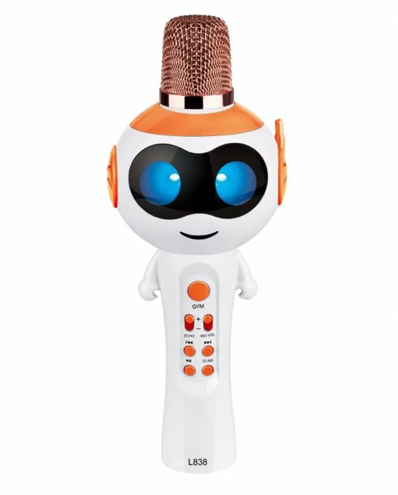 Rose Gold L838 mikrofon Ручной Bluetooth беспроводной караоке микрофон телефонный проигрыватель микрофон Запись музыки KTV Microfone PK ws858 - Цвет: Rose Gold