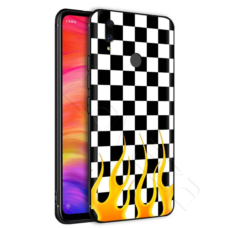 Шахматный клетчатый чехол для Xiaomi Redmi Note 8 Pro MI MAX 3 6 9 SE A1 A2 A3 10 Lite Plus 8A F1 K30 |