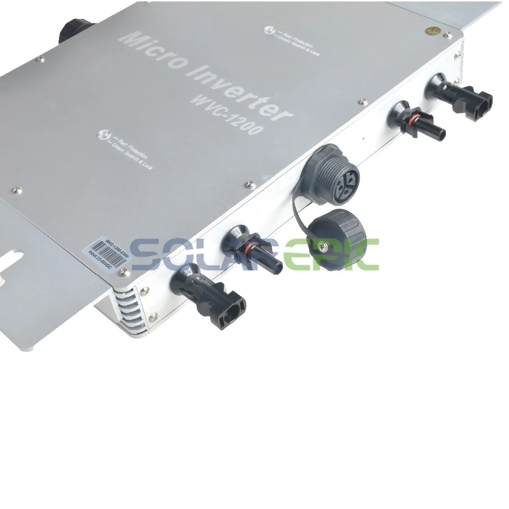 1200 W Водонепроницаемый сетки галстук инвертора DC22-50V для AC120V или 220 V со слежением за максимальной точкой мощности, Мощность инвертор для солнечной батареи инвертор немодулированного синусоидального сигнала IP65 CE
