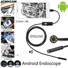 Камера-Эндоскоп JCWHCAM с объективом 5,5 мм, Android OTG, USB, 2 м, смартфон на Android, USB бороскоп, камера-трубка 6 светодиодов