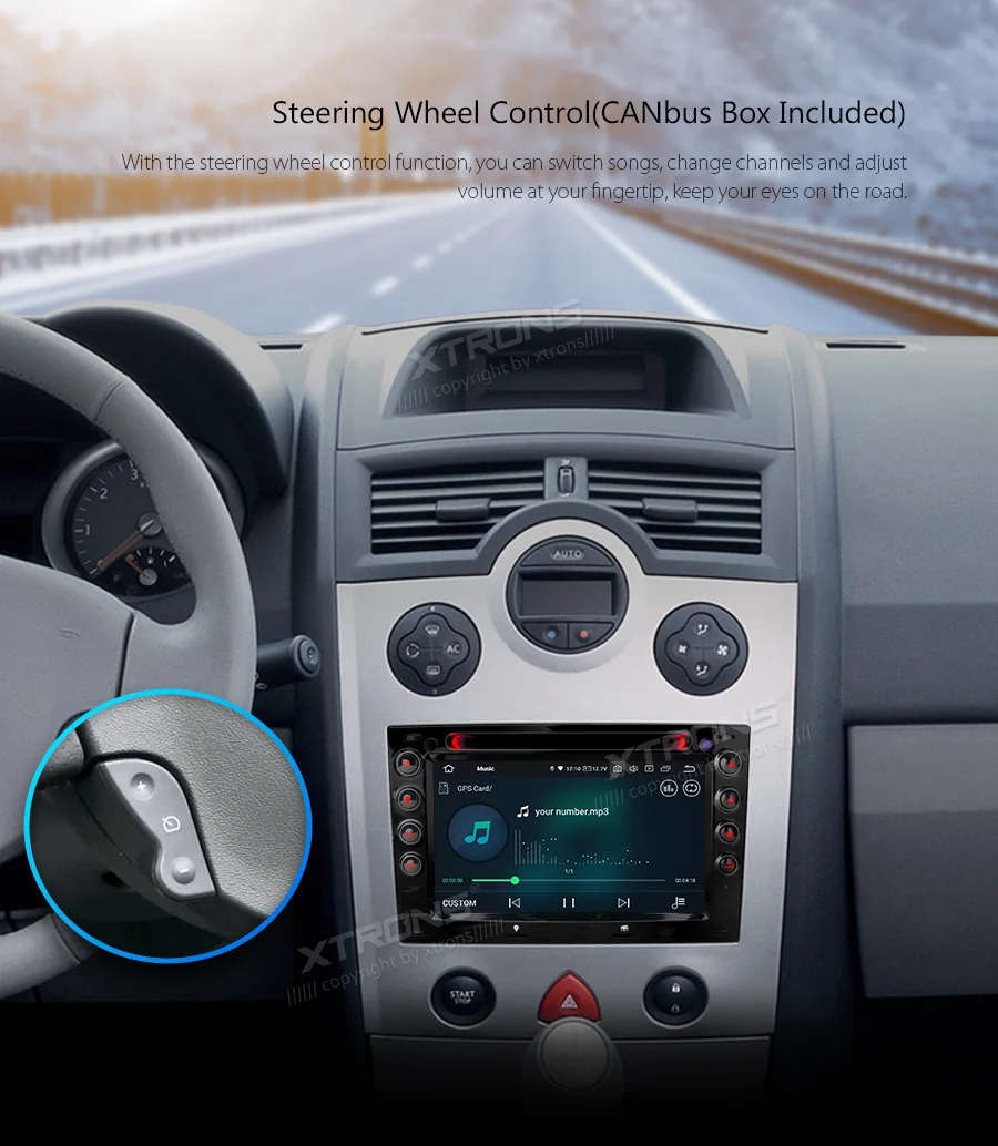 XTRONS Android 9 0 автомобильный стерео DVD мультимедийный плеер для Renault Megane II 2 2002 2003 2004 2005