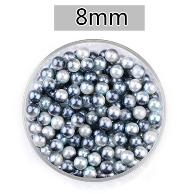 black 8mm 50pcs Многоцветный непористой Пластик Бисер для одежды 4/6/8/10 мм Высокое качество, сделай сам, ювелирное изделие для свадьбы Цепочки и ожерелья ручной работы аксессуары - Цвет: black 8mm 50pcs