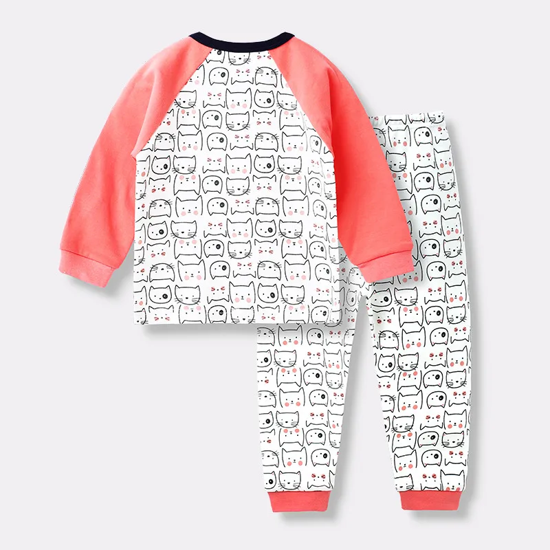 2 компл./лот Весенняя Пижама с животными детский пижамный комплект пижамы