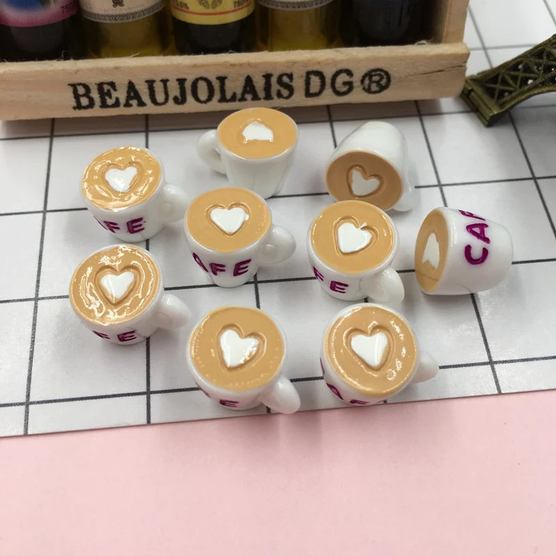 5 шт./лот миниатюрная кофейная чашка из смолы кабошон с плоской задней