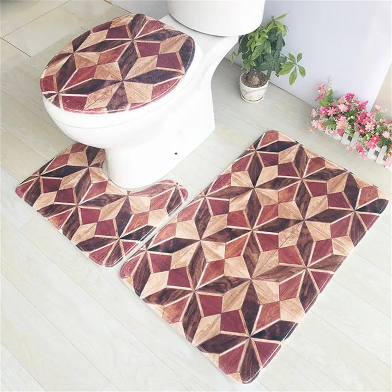 3 шт./компл. абсорбирующий напольный коврик для ванной нескользящий U-образный
