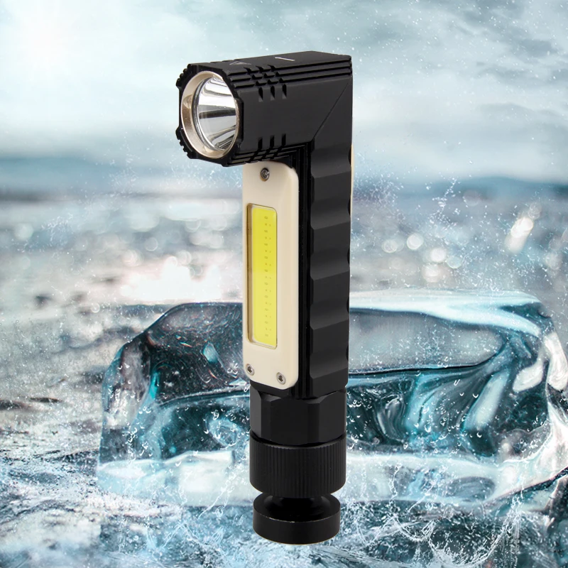 Магнитный USB Перезаряжаемый COB светодиодный Многофункциональный портативный зажим рабочие огни вращающийся прямоугольный фонарик Встроенный аккумулятор