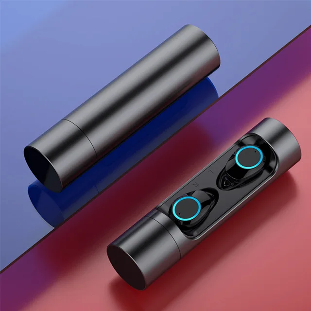 Black Беспроводные наушники PK Xiaomi Redmi Airdots, наушники Bluetooth 5,0, водонепроницаемые с зарядным устройством для iPhone, глубокие басы для huawei - Цвет: Black