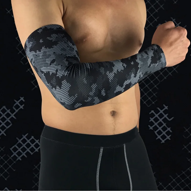 1pc Elbow Pads Sleeve Breathable Anti Slip Sunshade Elastic Arms Wrap Protector Outdoor Sportswear Accessories | Спорт и развлечения