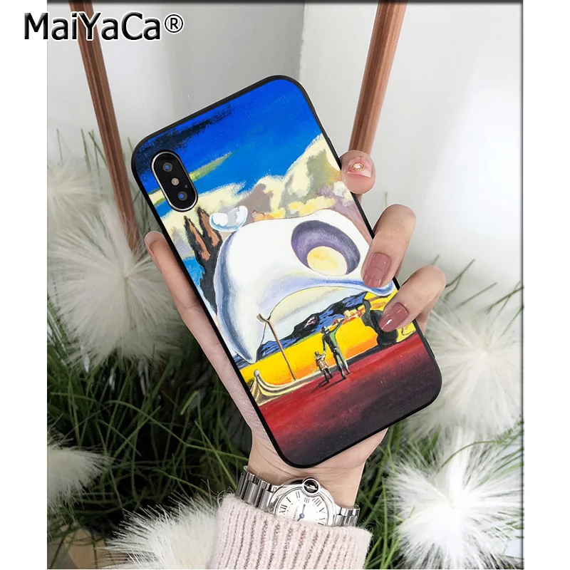 MaiYaCa Salvador Dali художественный Силиконовый ТПУ мягкий черный чехол для телефона для iPhone X XS MAX 6 6s 7 7plus 8 8Plus 5 5S SE XR чехол - Цвет: A12