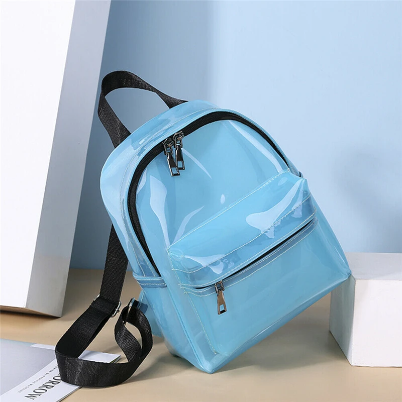 

Fashion Women Girl Lady Mini Clear Transparent Backpack Elegant Satchel Cute Lovely mochila feminina