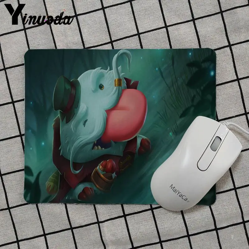 No Lock Edge18x22cm Yinuoda Poro League Of Legends, игровой коврик для ноутбука, мыши, коврик для мыши, нескользящий коврик для ноутбука, компьютера, ПК, игровой коврик для мыши - Цвет: No Lock Edge18x22cm