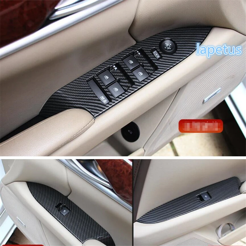 

Lapetus Inner Door Armrest Window Lift Button Decoration Frame Cover Trim ABS Fit For Cadillac XTS 2015 - 2019 Carbon Fiber Look