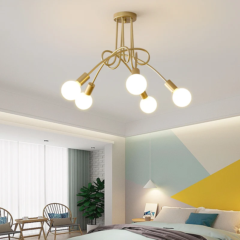 Регулируемая угловая железная клетка чердак лампочка 110/220 В потолочные