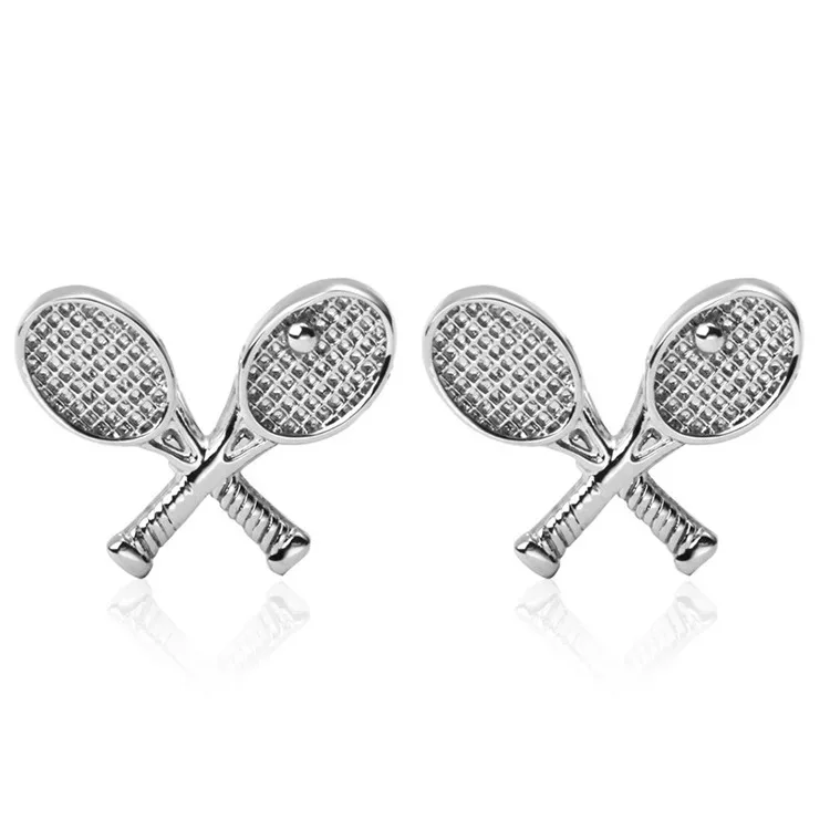 

Formal Tennis racket Cufflink for Mens Suits Buttons Geometric Wedding Cufflink French Grooms Shirt Brand Cuff Links