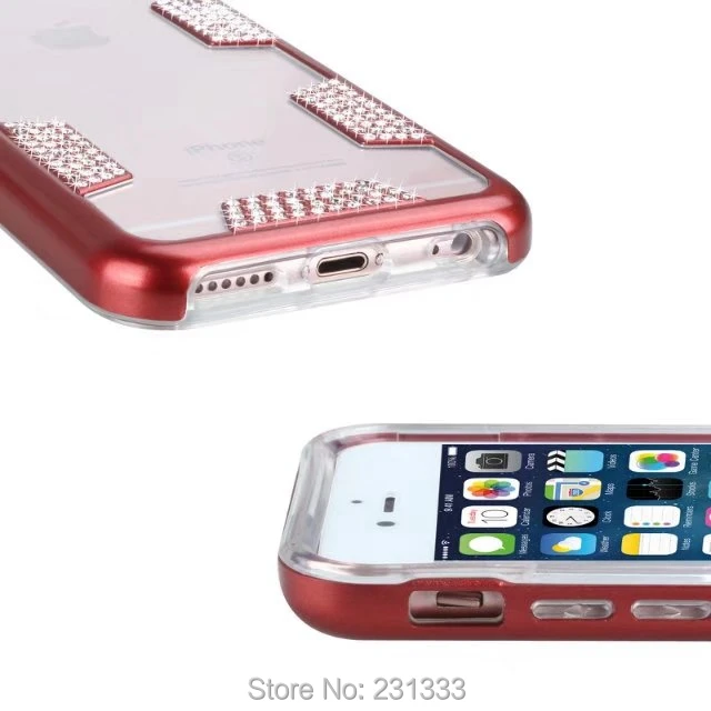 Алмазный Блестящий Гибридный Жесткий ПК ТПУ гелевый Чехол для Iphone 7 Plus I7 7PLUS 6 6S I6