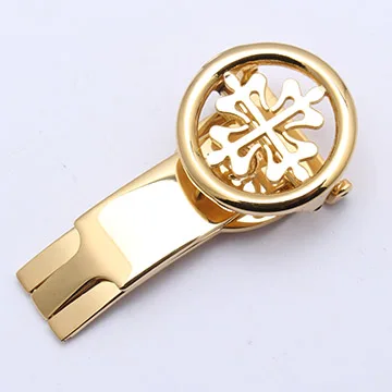 Huxie Нержавеющая сталь бабочка часы с застежкой Strap18MM 20 мм серебро/золото/розовое золото для patek phillippe часы - Цвет ремешка: gold