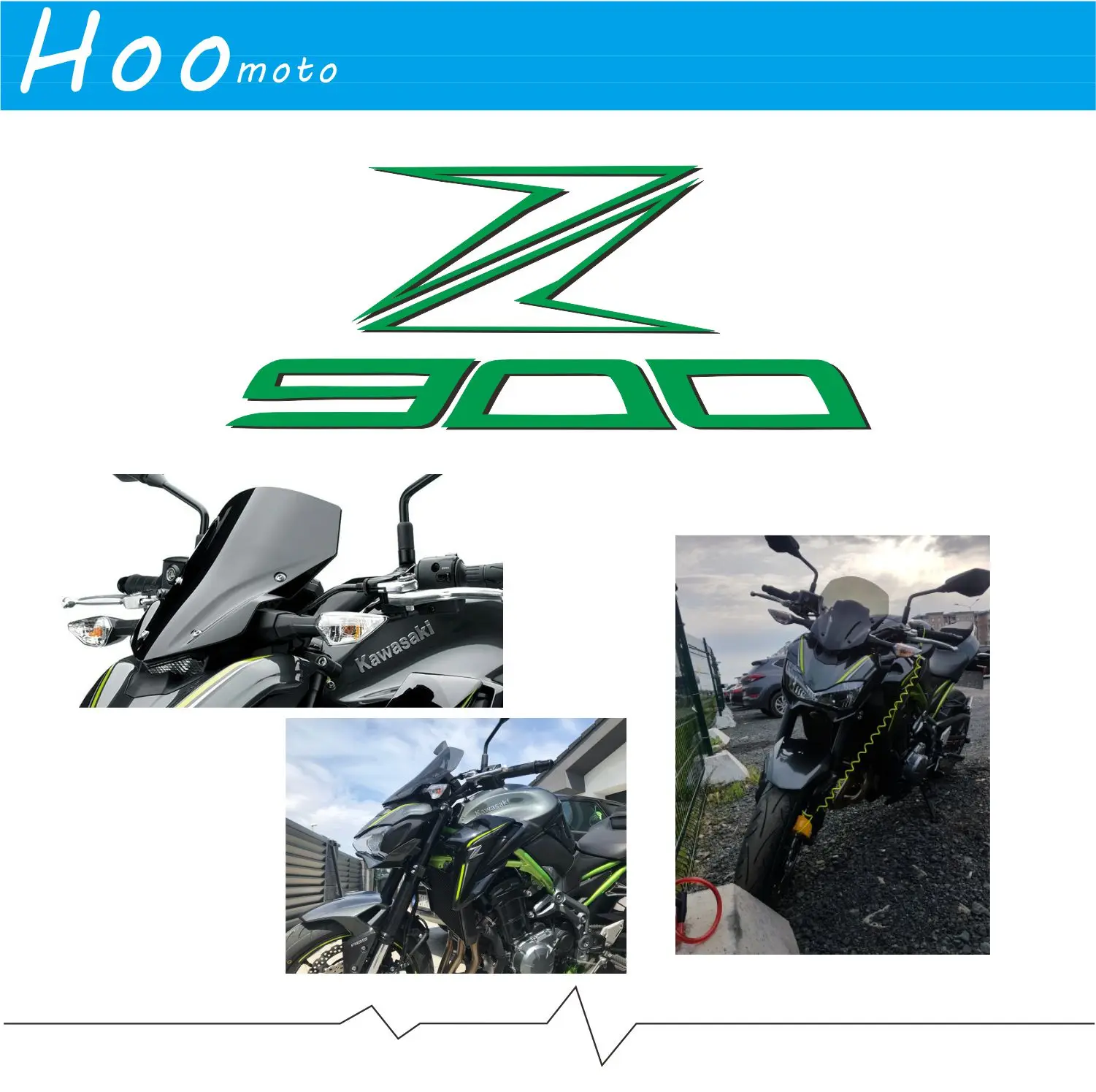 New Arrival Motorcycle Smoke ABS Windscreen Windshield Wind Deflectore for Kawasaki Z900 Z 900 2017 2018 Orange transparent | Автомобили и