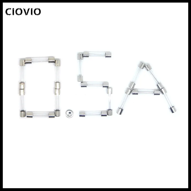 100 шт. быстродействующие Стеклянные Предохранители Ассорти Комплект 6*30 мм