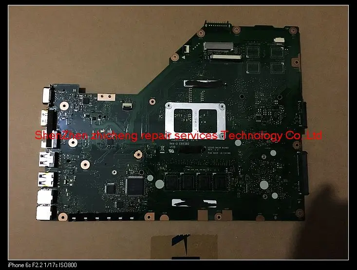 Основная плата для ноутбука ASUS X55VD X55VDR с процессором I3, 2 Гб DDR3 и интегрированной графикой, версия 3.1.