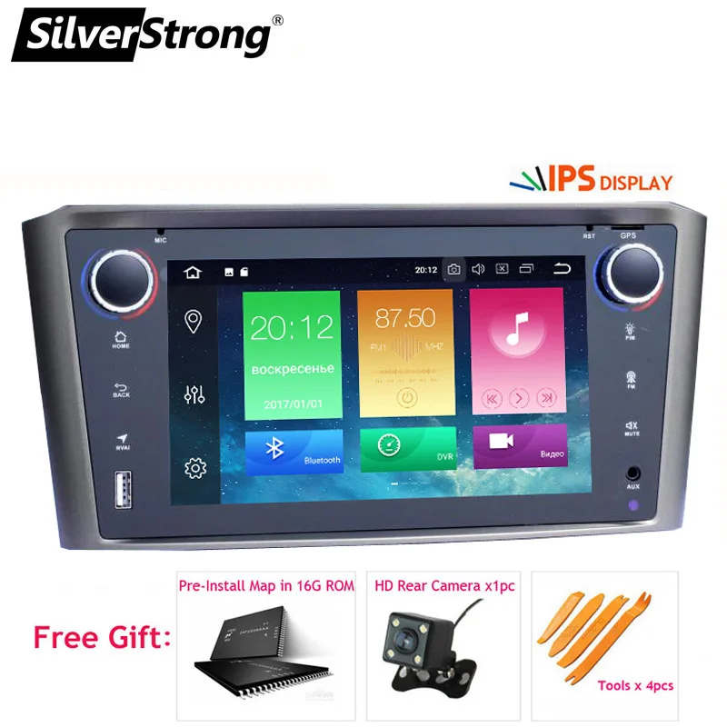 4core AVENSIS-8L SilverStrong Android9.0 Автомагнитола Navi для TOYOTA Avensis 2din автомобильный навигатор android9.0 2din - Цвет: 4core AVENSIS-8L