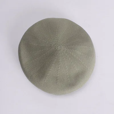 light green Фуражка женская береты женские шляпы женские летние женский берет высокие модные шапки вязаные воздухопроницаемые береты шапки для женщин художник шляпа чистый цвет Французский Берет - Цвет: light green