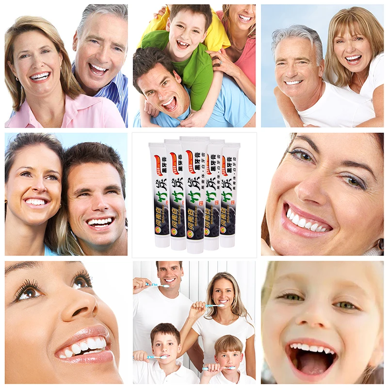Уход за зубами бамбук натуральный активированный уголь Отбеливание зубов Гигиена полости рта зубной пасты зубной уголь зубная паста TSLM1