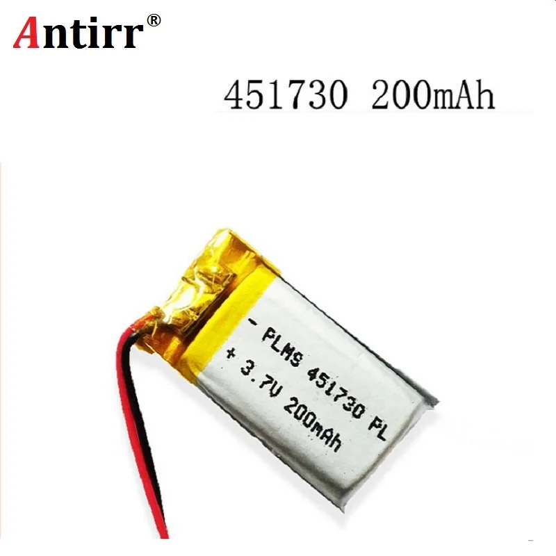 451730 3 7 В 200 мАч полимерный литий-ионный аккумулятор для bluetooth гарнитуры браслет