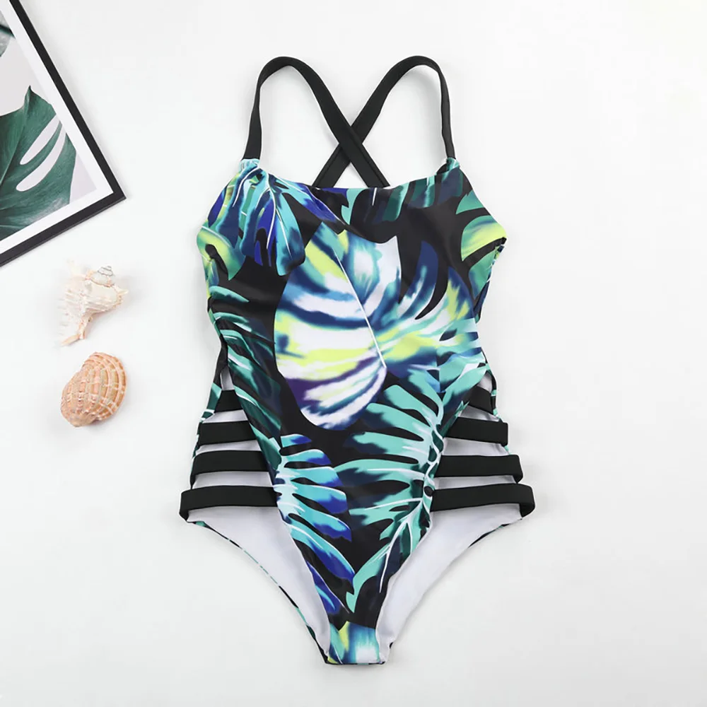 Бандажный купальник цельный 2019 сексуальный купальный костюм для женщин Цельный