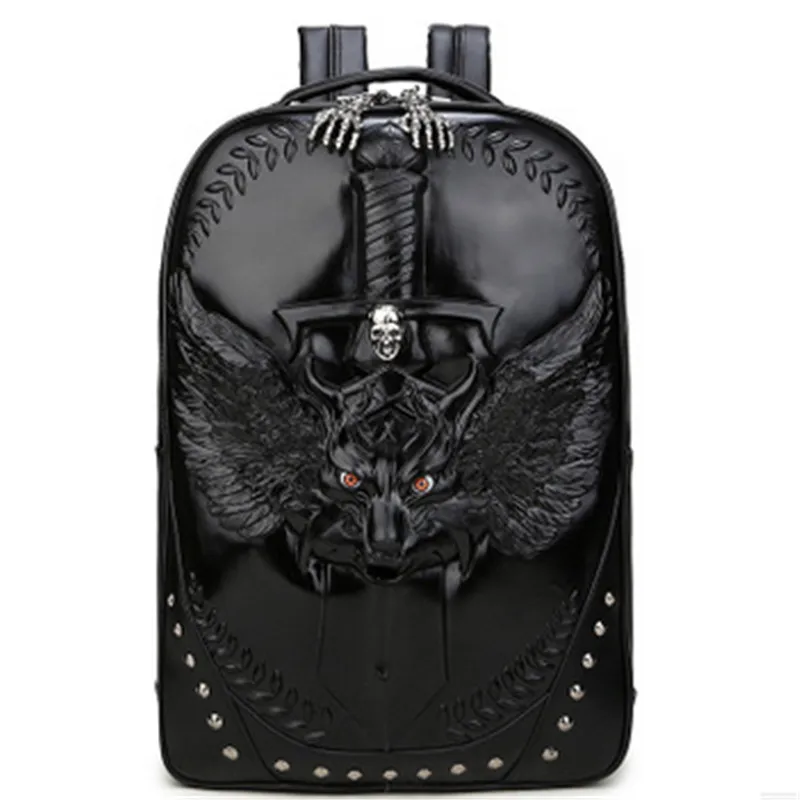 Рюкзак мужской с 3D принтом животных 3 цвета|animal print backpack|wolf backpackbackpack fashion |