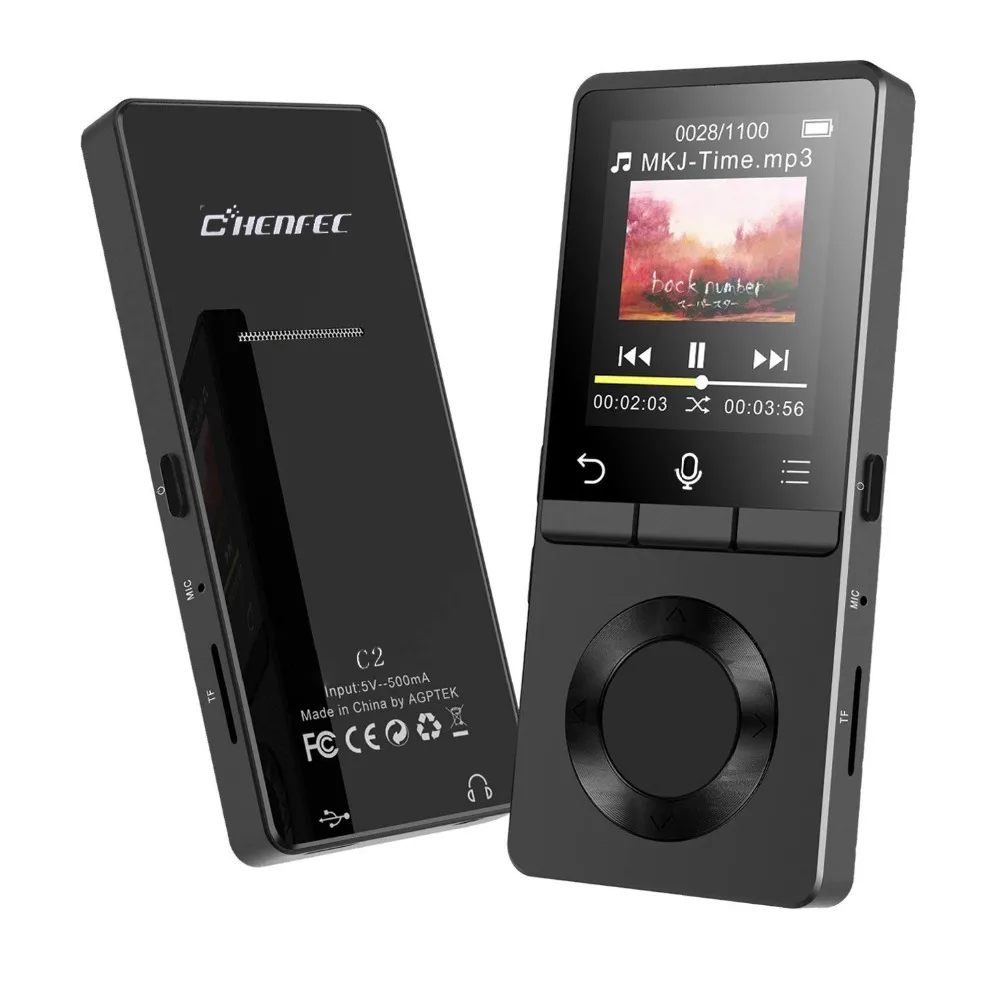 Портативный CHENFEC C2 Mp4 плеер со спикером спортивный MP4 8 ГБ с видео плеером fm радио