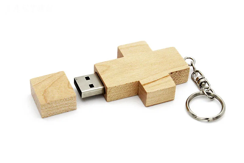 JASTER(более 10 шт бесплатный логотип) usb-накопитель в виде деревянного Креста 2,0 usb флэш-накопитель брелок Флешка 4 ГБ 8 ГБ 16 ГБ 32 ГБ 64 ГБ подарок логотип клиента