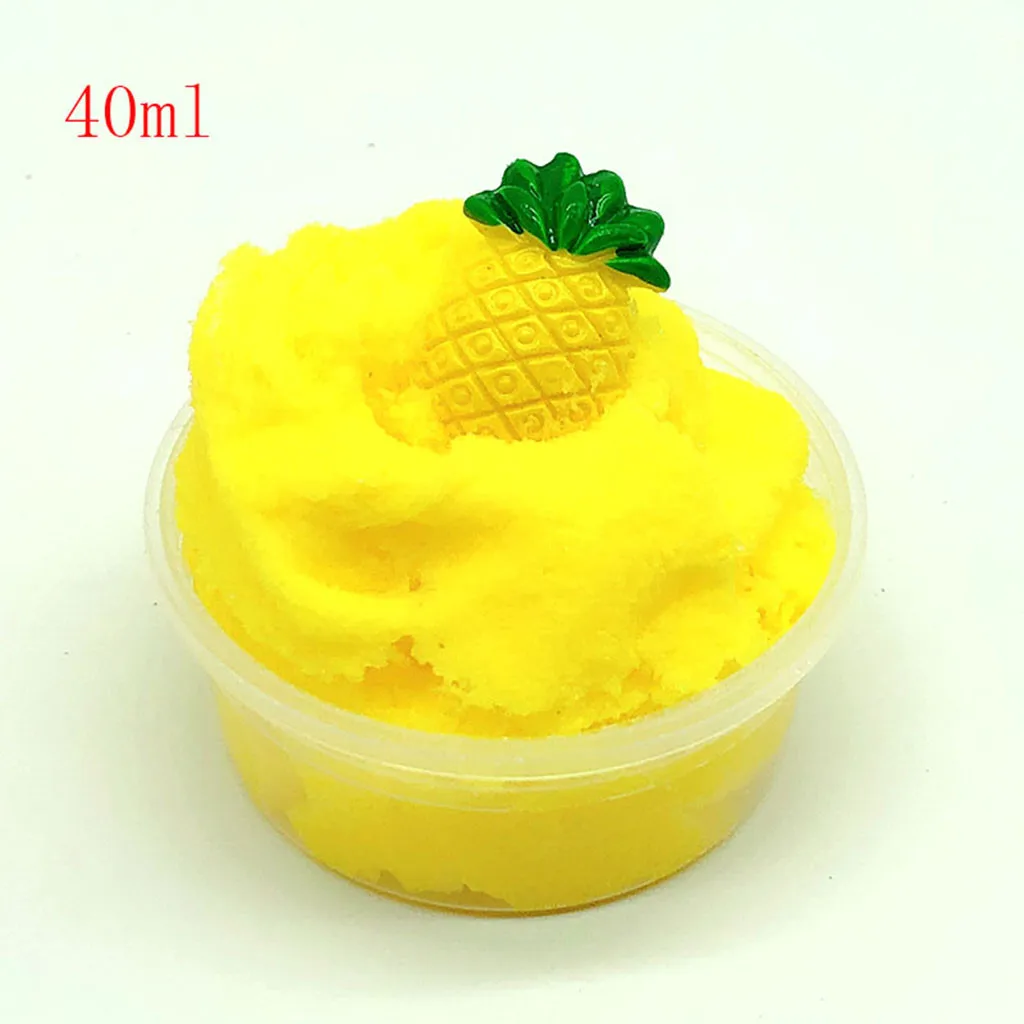 A TELOTUNY Slimy грязи ананас грязь пушистый Floam Slime игрушка для снятия стресса ананас Ароматические осадка развития глиняные игрушки Горячее предложение J23 - Цвет: A