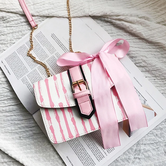 Сумка для телефона женская сумка модная из искусственной кожи тоут с бантом