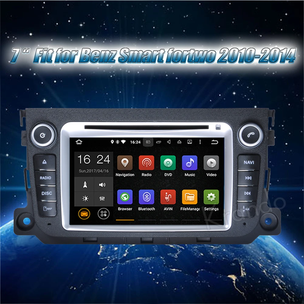 Автомагнитола Krando Android 9 0 для benz smart fortwo 2010 2011 2012 2013 2014 мультимедийная система gps