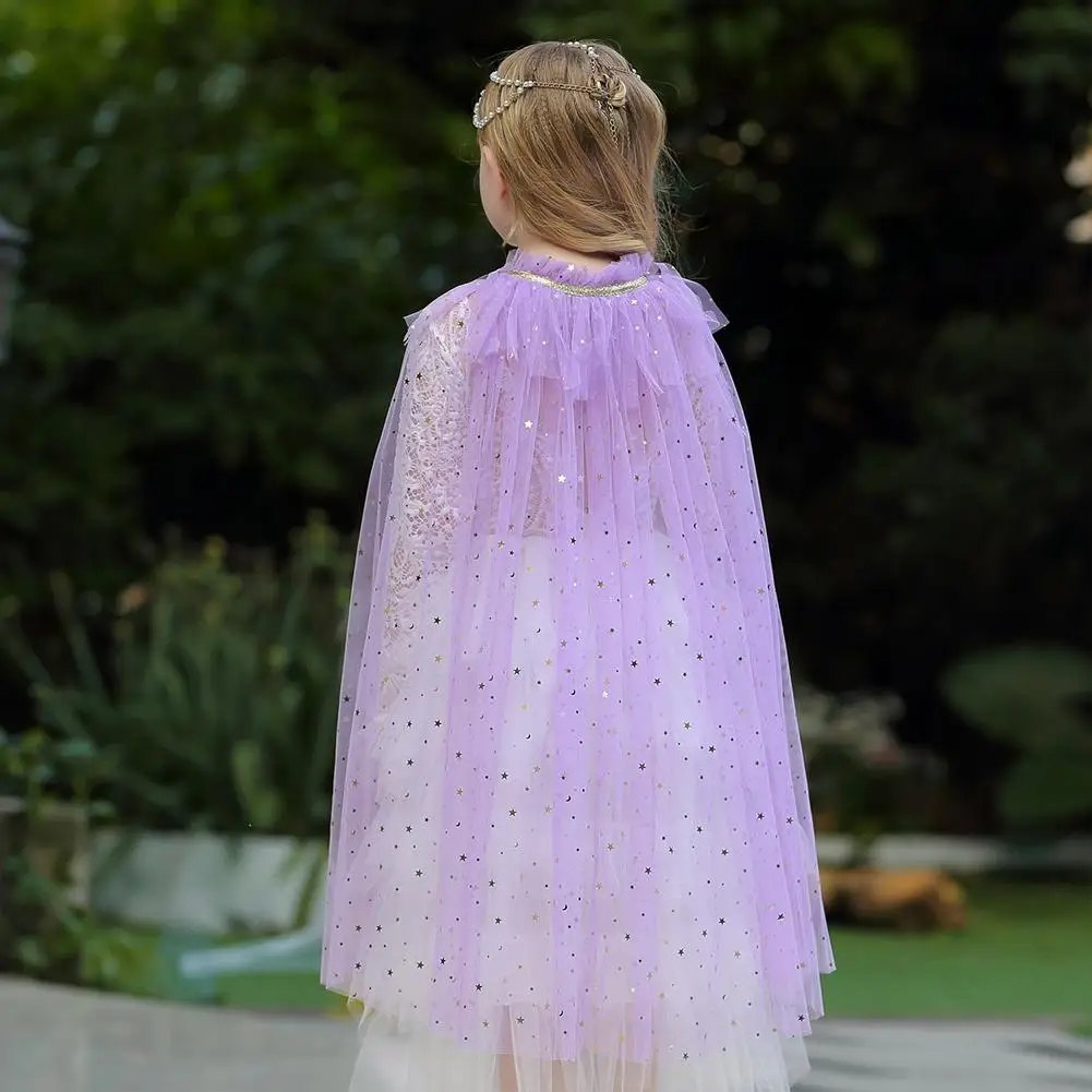 Kidlove/детский сетчатый плащ с блестками для девочек; милый Блестящий праздничный костюм принцессы; вечерние накидки