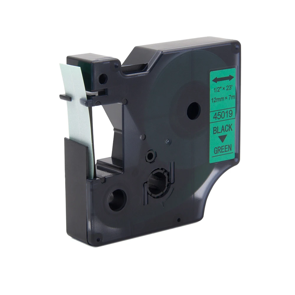 Absonic 2PCS 12mm Refills Tape DYMO D1 45019 Black on Green Compatible Dymo LabelManager PnP 160 220P 360D 450D Printer Maker | Компьютеры