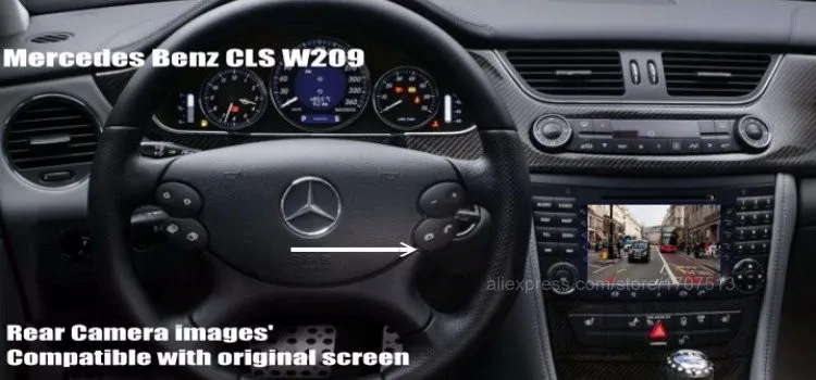 Камера заднего вида для Mercedes Benz CLS W219 CLS 300 320 350 500-Резервное копирование камера заднего вида Комплекты RCA и экран Совместимость