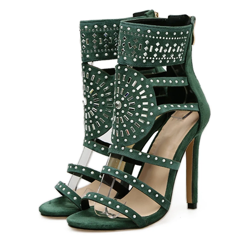 Новые женские туфли лодочки на весну модные из флока шпильках с открытым носком и