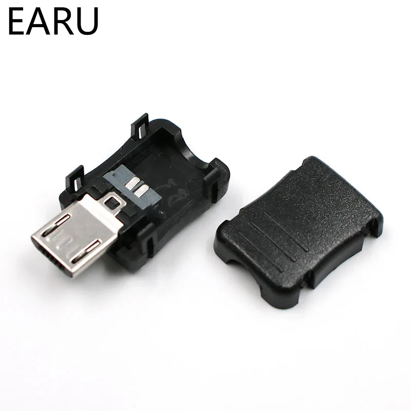 10 шт. штекер Micro USB 5 Pin T Port с пластиковой крышкой для DIY Прямая поставка адаптер