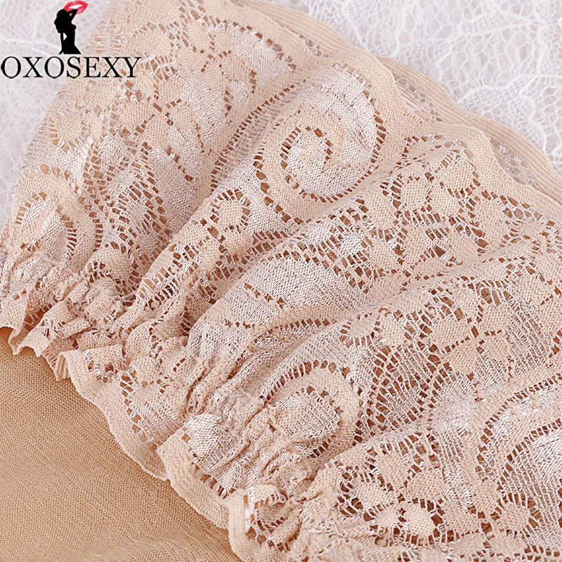 Кожаные черные расширенные кружевные сексуальные женские чулки высокие до бедра