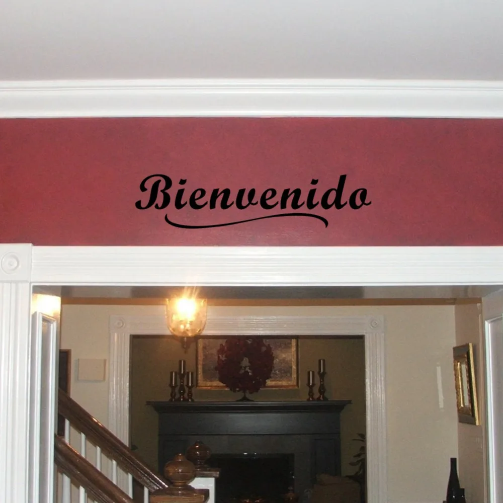 Приветствуются английские и испанские виниловые наклейки на стену для гостиной